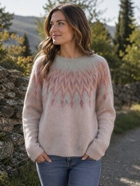 Made in Italy by Bartolini $355 Mohair/Alpaca sweater NWT - L